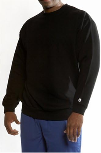 Russell Athletic Men's Big & Tall Basic Crew Neck Sweatshirt, Black, 5X