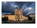 Facade of Minorite Church in Dobo Istvan Square, Eger, Hungary, Temples & Churches Photographic Poster Print by Martin Moos, 24x18