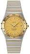 1202.10.00 Omega Constellation Automatic Chronometer Men's Brushed Steel Watch Two Tone Champagne Full Gold Bars Watch