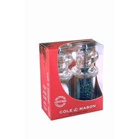 Cole & Mason 505 Acrylic Pepper & Salt Mills Gift Set Clear