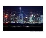 Hong Kong - City Lights Series Motivational Photographic Poster Print by Brad Rickerby, 10x8