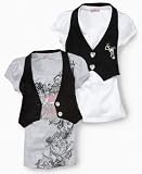Beautees Girls Rocker Vest & Tee Set