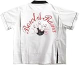 Bowl-A-Rama Bowling Shirt White & Black Classic