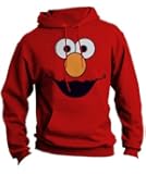 Sesame Street Adult Red Elmo Sweatshirt with Hoodies Large