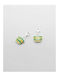 Bag Colored Enamel Charm In 92.5 Sterling Silver