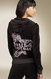 JUICY COUTURE Velour - Juicy Couture FLOWER Logo Velour Hoodie and Pants GRANT (Dark Brown)