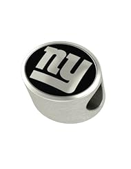 New York Giants NFL Jewelry and Bead Fits Most European Style Bracelets. High Quality Bead in Stock for Immediate Shipping