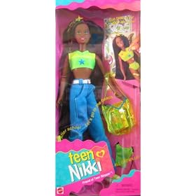 <b>Barbie Teen NIKKI AA Doll, Friend of Skipper - All Grown Up w Fun Tattoos - 1996 Mattel</b>