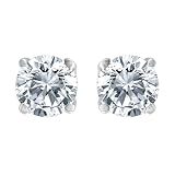 14k White Gold Diamond Stud Earrings (1/4 cttw, D-F, I1)