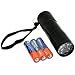 9 LED Flight Light Black with Batteries
