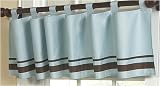 Blue and Brown Hotel Window Valance by JoJo Designs