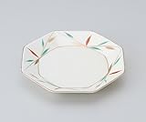 金彩芦八角5.0皿　3個組 【美濃焼　和皿】 〔キャッシュバックキャンペーン対象商品〕