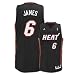NBA Youth Miami Heat Lebron James Swingman Road Jersey - R28E2Eez (Black, Large)