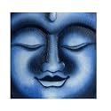 All Natural Handmade Buddha Face Picture - Blue
