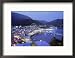 Town & Harbor at Night, Epirus, Greece Collections Framed Photographic Poster Print by Walter Bibikow, 21x17