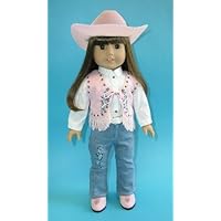 Pink Suede Western Outfit COMPLETE, Fits 18 Dolls Like American Girl®