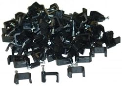Cable-Clip Black RG6-Dual (100 pieces per bag)