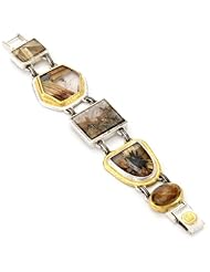 GURHAN "Galapagos" Silver and Gold Rutilated-Quartz Bracelet