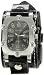 Nemesis Men's STH007K Signature Stainless Steel Black Dial Leather Cuff Watch