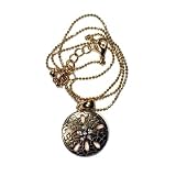 Sand Dollar Pendant Layered in 18Kt Gold with European Crystals