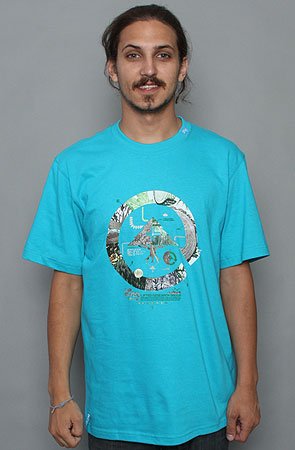 LRG The Grass Roots Seven Tee in Turquoise,T-shirts for Men