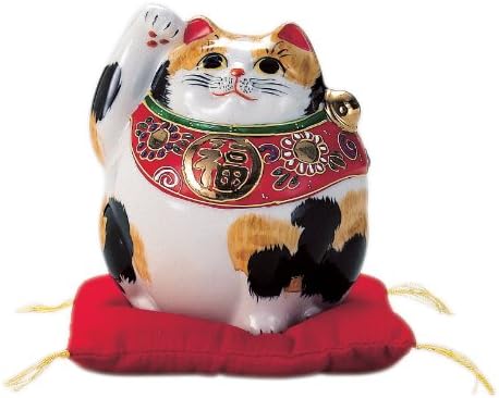 Kutani beckoning cat hair Chozo hair No. 4 round ( right hand ) boxed N76-19
