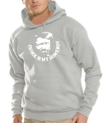 Touchlines Herren Kapuzen Sweatshirt Chuck Norris is my Homeboy, heather grey, S, B7152 Preisvergleich