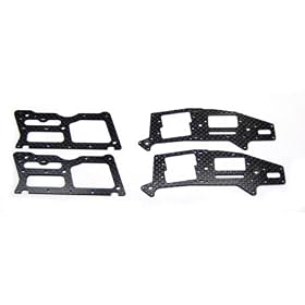 Carbon Fiber Frame Set (4pc), Black: T-REX 250 from Carbon Part Sets