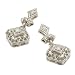 14kt White Gold Vintage Style Diamond Filigree Earrings