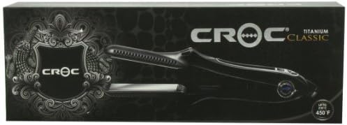 Turboion Rbt450 Croc Classic Titanium Regular Flat Iron, Black, 1-inch by TurboIon