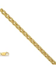 14k Semi-Solid Yellow Gold 1.7 mm (1/16 Inch) Round Box Chain Necklace 16" w/ Lobster Claw Clasp