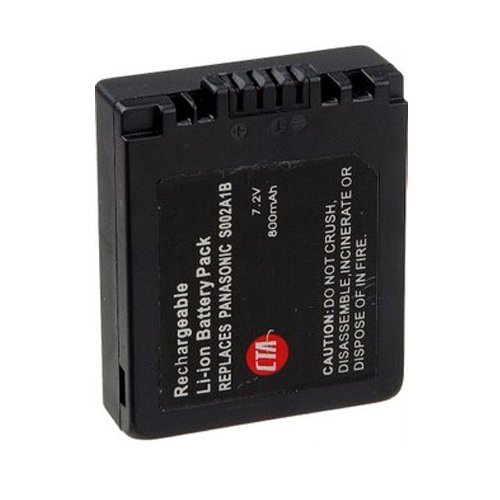 CTA Digital DB-S002 CGA-S002A/1B Rechargeable Lithium-Ion Battery (800mAh, 7.2V) Replacement for Panasonic CGA-S002A/1B Battery