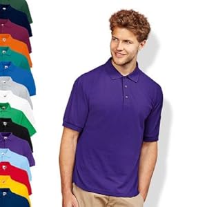 POLOSHIRT FRUIT OF THE LOOM 65/35 S M L XL XXL L,Schwarz