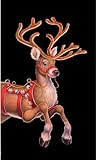 WOWindow Posters Dashing Reindeer Christmas Window Decoration 34.5"x60" backlit poster