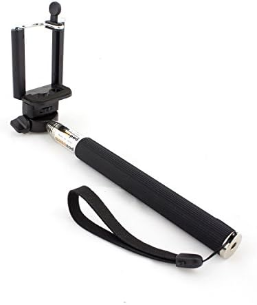 EnPassion® Extendable Camera Selfie Self Portrait Shooting Pole and Remote Shutter Release - Adjustable Wireless Handheld Monopod Mount Holder - Bluetooth Selfie Camera Kit - for iPhone 5s 5c 5 4s 4, HTC One, LG, Sony, Samsung Galaxy Mobile Cell Phones, Canon, Nikon, Olympus, Panasonic, Sony and more / 1 Year Warranty (Black)
