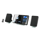 H&B - HF430I - Mini cha�ne Hi-fi / mp3 avec tuner digital - Radio r�veil - Heure - T�l�commande - Lecteur carte SD - Port USB - Compatible iPod - Fixation murale - 50 W