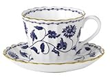 Spode Blue Colonel Tea Cup 7 ounce and Saucer 5- 1/4 inch