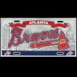 Atlanta Braves 3-D Metal License Plate - MLB Baseball Fan Shop Sports Team Merchandise