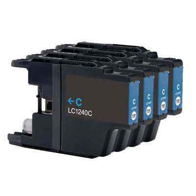 4x Brother LC1240C - Cyan Compatible Printer 