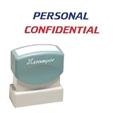 Xstamper(R) Pre-Inked, Re-Inkable Two-Color Title Stamp, Personal/Confidential