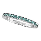 Blue Diamond Stackable Ring 14K White Gold by Morris and David (0.312ct)