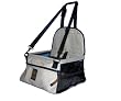 Kyjen Outward Hound Pet Car Booster Seat, Deluxe Faux-Leather, Small, Gray