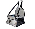 Kyjen Outward Hound Pet Car Booster Seat, Deluxe Faux-Leather, Small, Gray