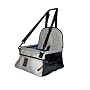 Kyjen Outward Hound Deluxe Pet Lookout Faux-Leather Car Booster Seat, Gray
