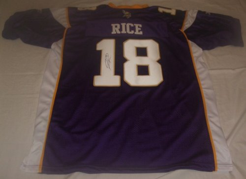 Sidney Rice Autographed Minnesota Vikings Jersey W/PROOF, Picture of Sidney Signing For Us, South Carolina Gamecocks