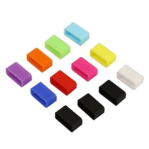 Fitbit Fastener Ring, Bluesim Silicon Fastener Rings for Fitbit Alta Wireless Activity Bracelet Sport Wristband, Multicolor, 12pcs