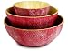 Kitchen & Housewares : Mountain Woods 3 Piece Art Deco Mixing Bowl Set Red