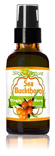 Slice Of Nature Sea Buckthorn Oil - 100% Pure Virgin Unrefined Sea Buckthorn Berry oil - Eczema & Psoriasis Scalp Treatment, Anti Aging Moisturizer, Remove Age Spots, Sea Buckthorn Body Lotion