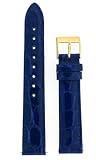 Watchband Genuine Crocodile 14mm Blue