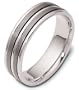 6.5mm traditional white gold wedding band ring (18K Gold)